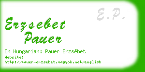 erzsebet pauer business card